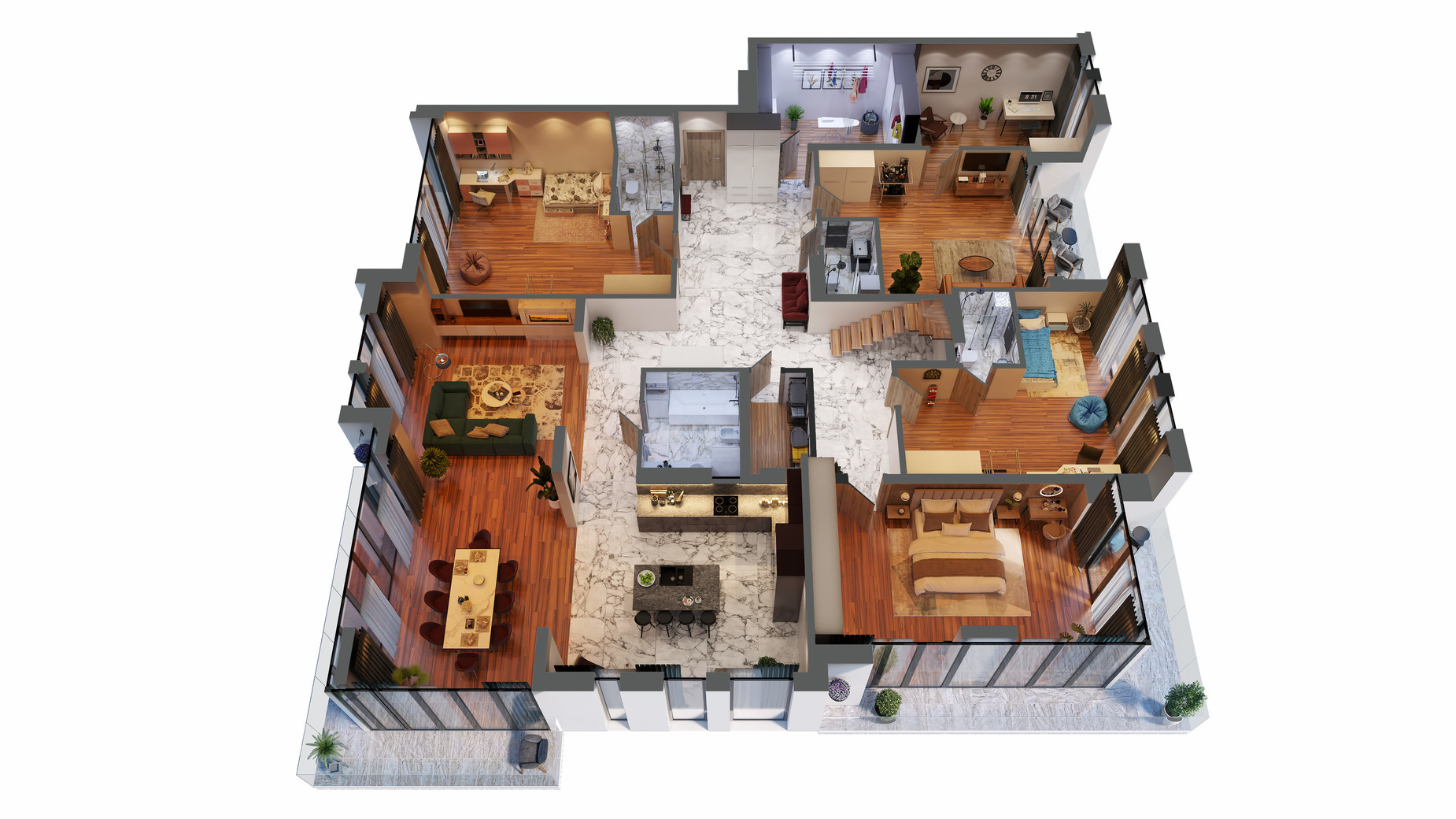 Планировка 6-комнатной квартиры в КД Nobility 368.6 м², фото 468894