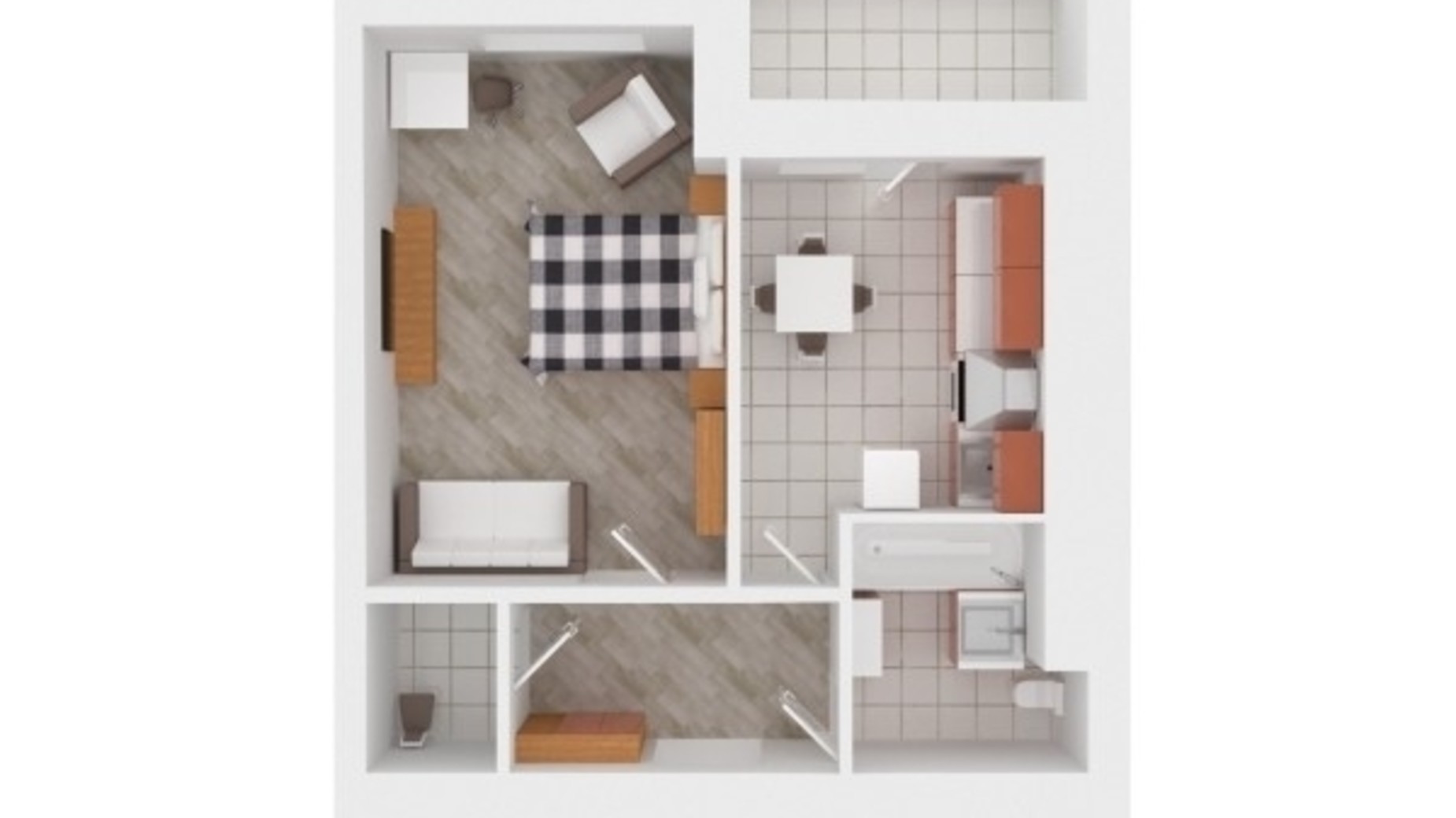 Планировка 1-комнатной квартиры в ЖК Сади Вишневі 33 м², фото 471553