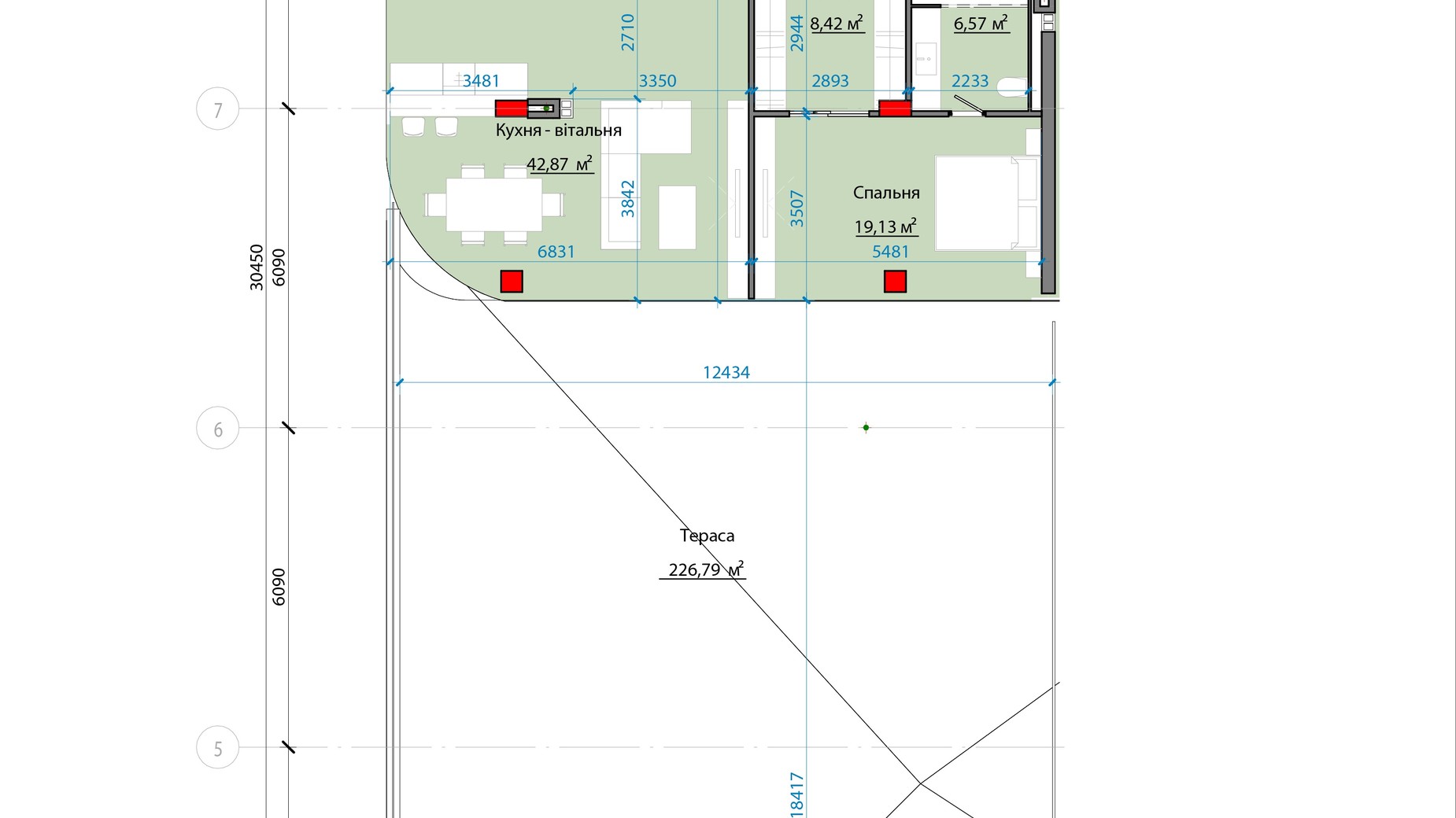 Планування 3-кімнатної квартири в ЖК Avenue 25 249.27 м², фото 471581