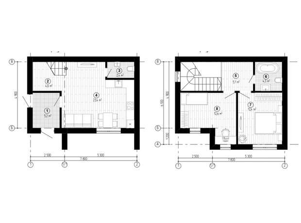Таунхаус Козырная Семёрка: планировка 3-комнатной квартиры 104.8 м²