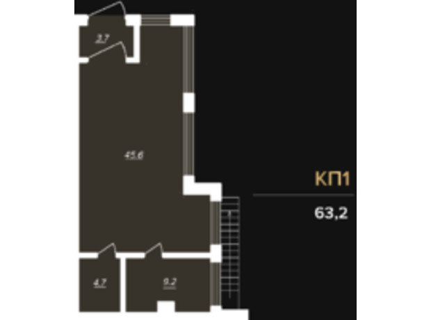 ЖК Globus Elite: планування приміщення 63.2 м²