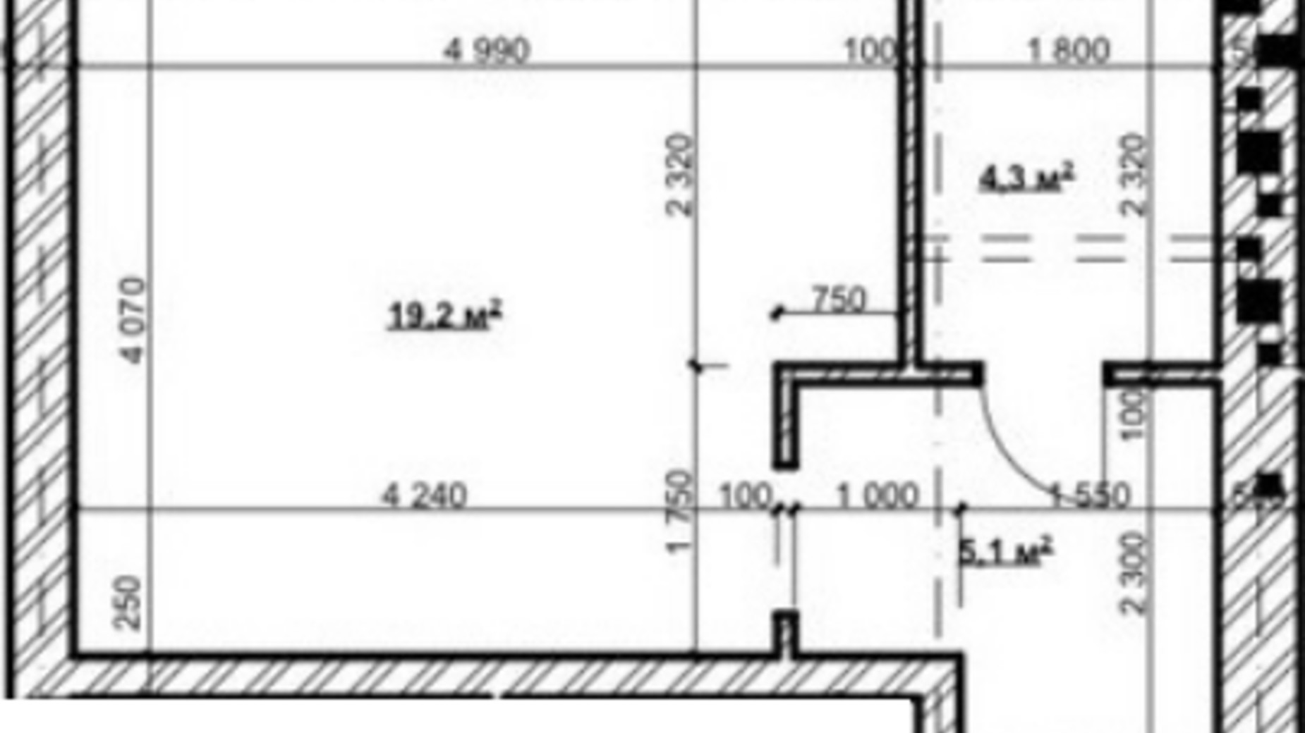 Планировка 1-комнатной квартиры в ЖК Victory 28.5 м², фото 483064