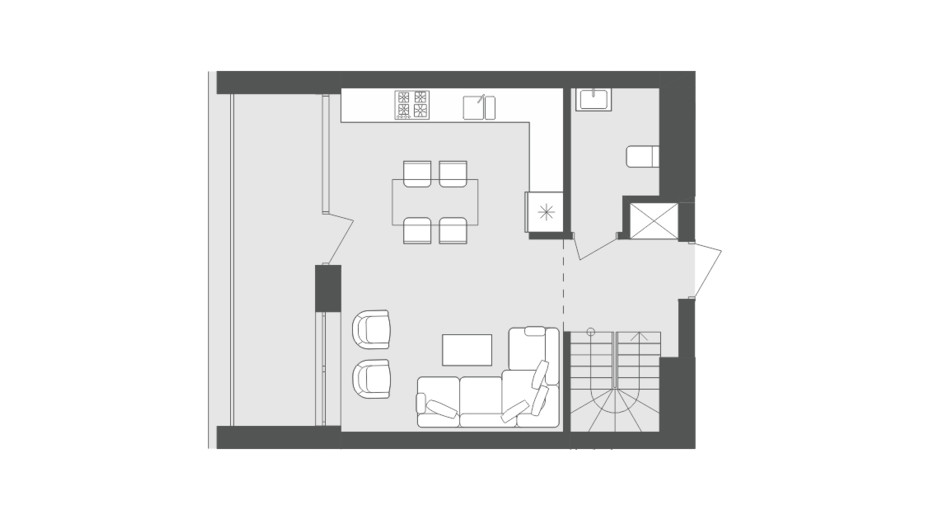 Планування багато­рівневої квартири в ЖК Avalon Up 84.09 м², фото 483066