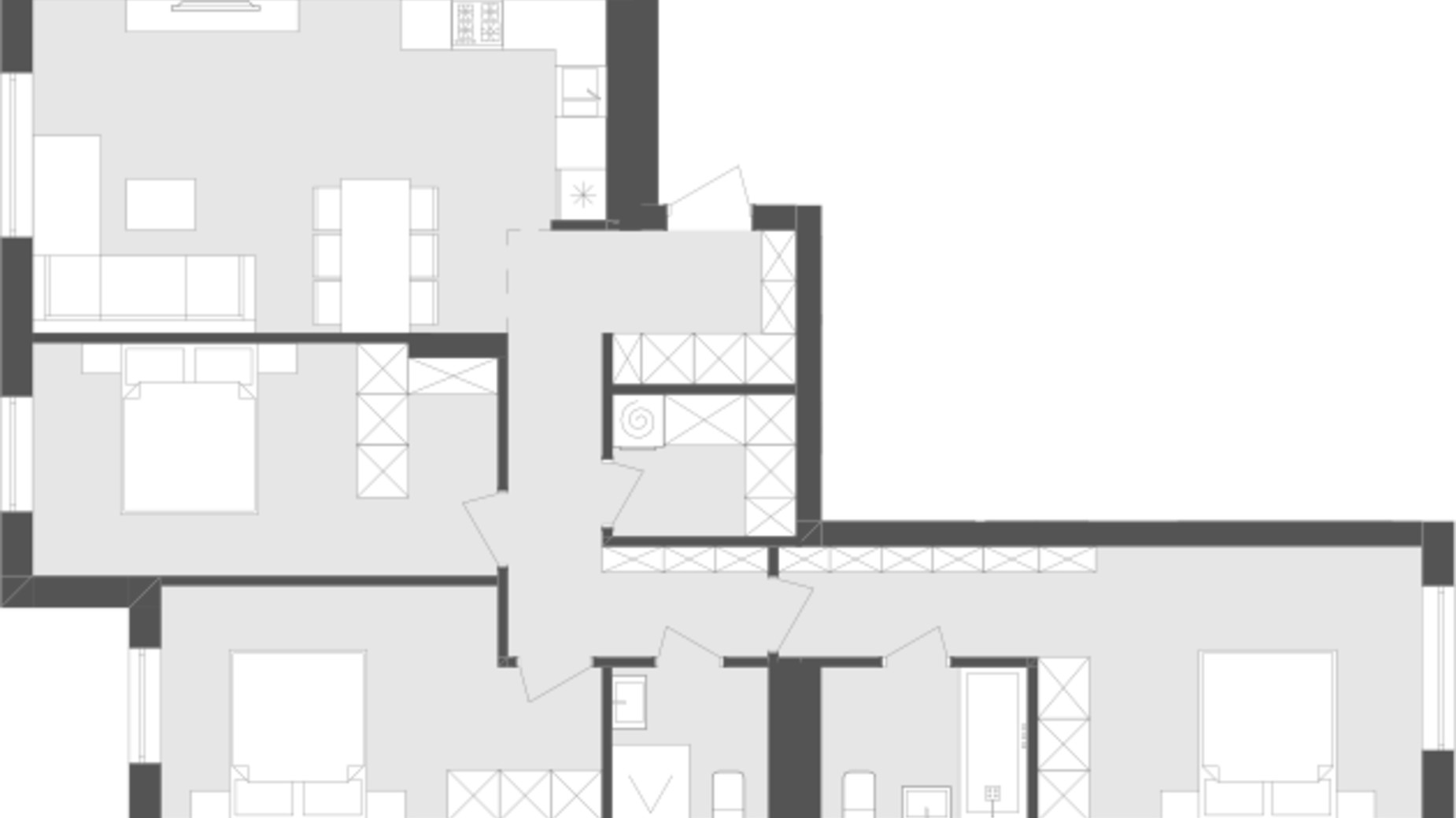 Планування 3-кімнатної квартири в ЖК Avalon Holiday 93.78 м², фото 483105