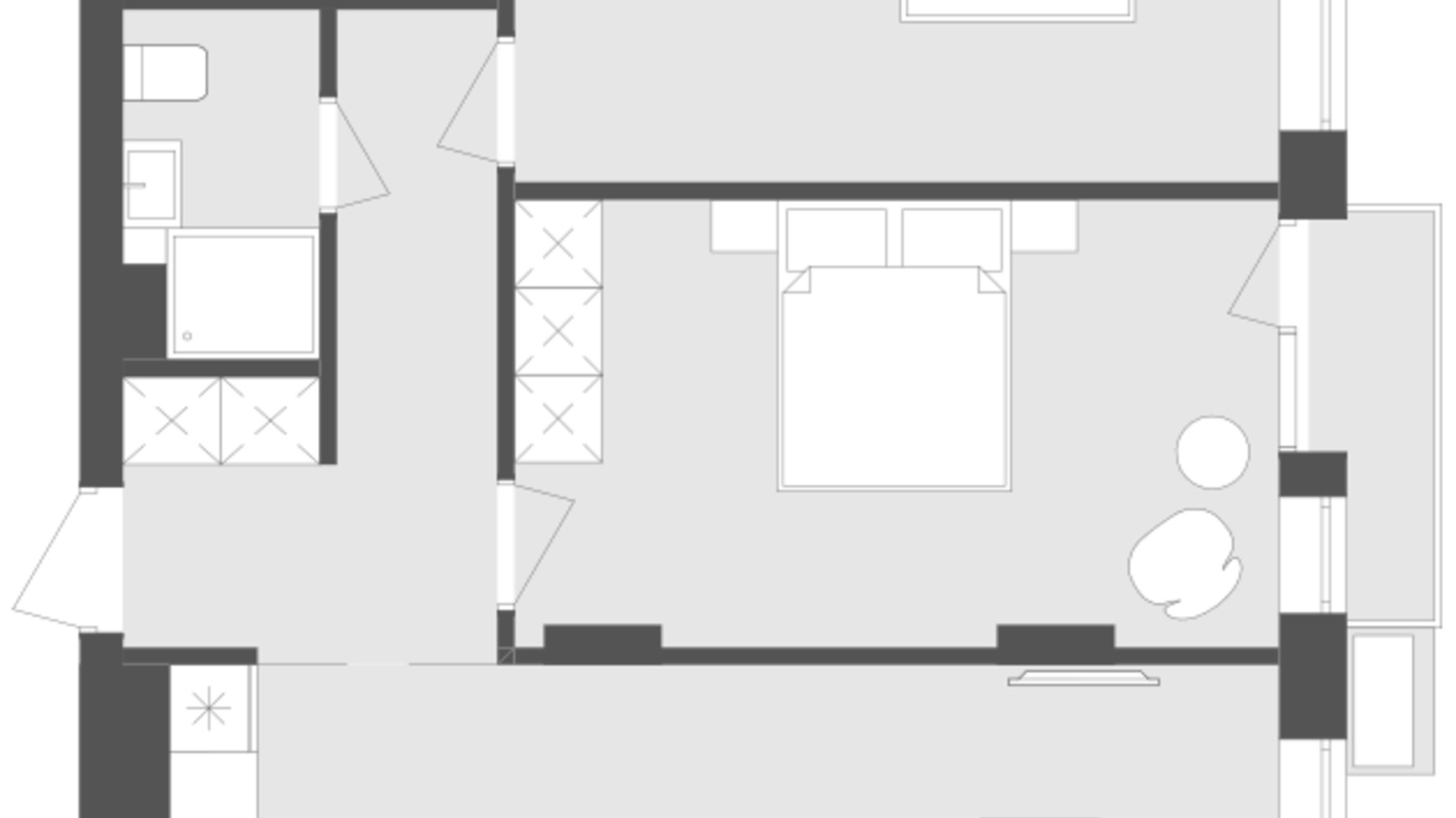 Планування 2-кімнатної квартири в ЖК Avalon Yard 70.09 м², фото 483111