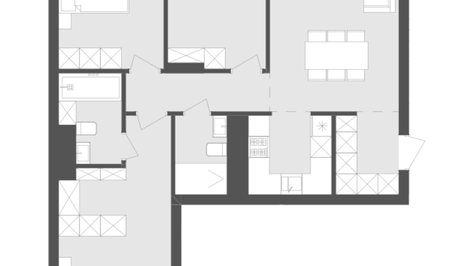 Планування 3-кімнатної квартири в ЖК Avalon Holiday 86.41 м², фото 483130