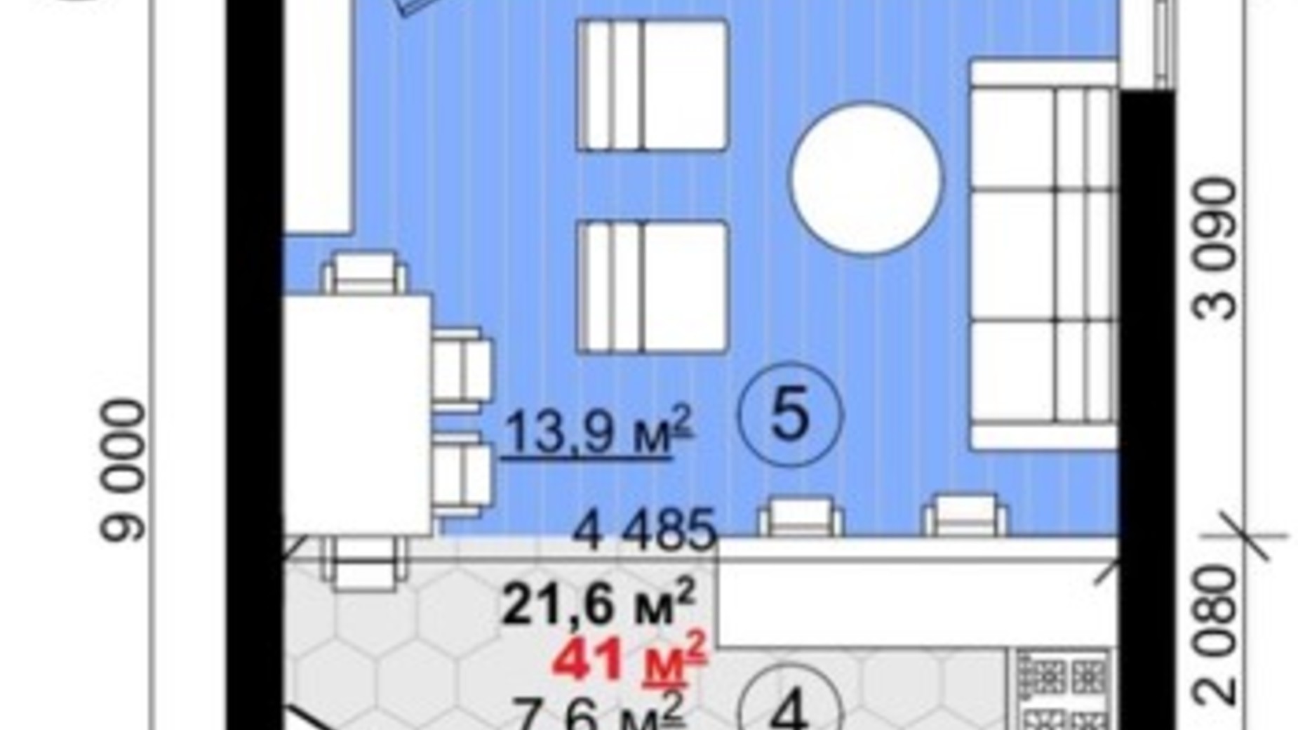 Планировка таунхауса в Таунхаус New Smart 11 123 м², фото 485777