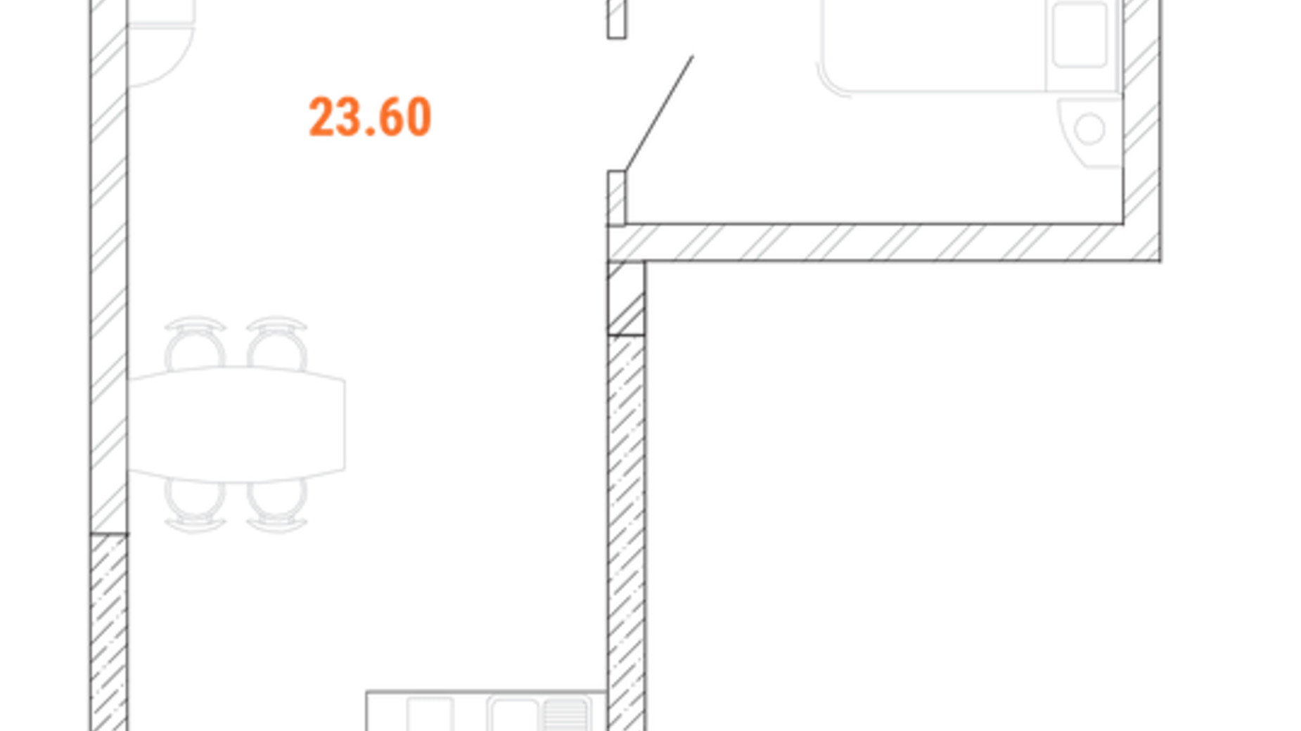 Планировка 2-комнатной квартиры в Доходный дом Standard One Obolon 48.2 м², фото 486489