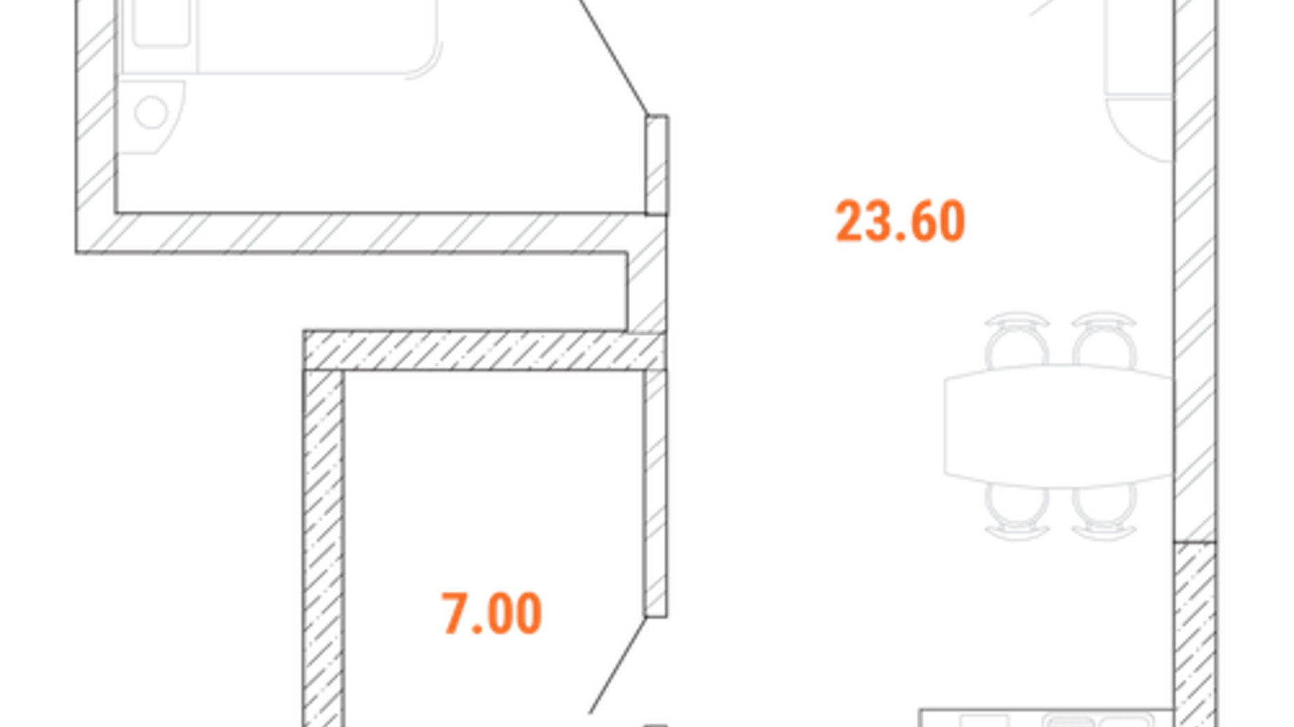 Планировка 2-комнатной квартиры в Доходный дом Standard One Obolon 55.4 м², фото 486492