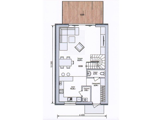 Таунхаус Мальвы: планировка 4-комнатной квартиры 120 м²