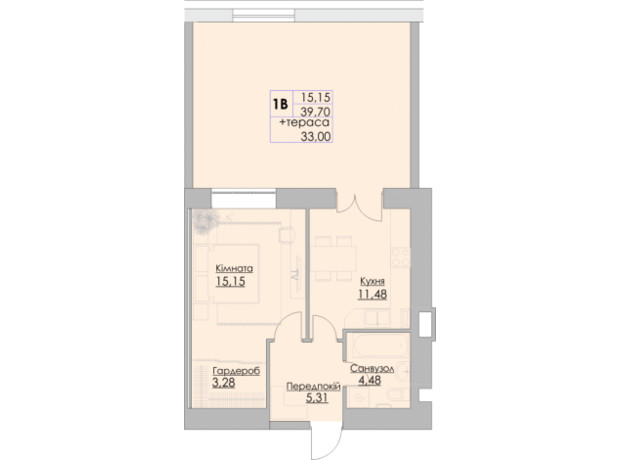 ЖК Греков Лес: планировка 5-комнатной квартиры 39.7 м²