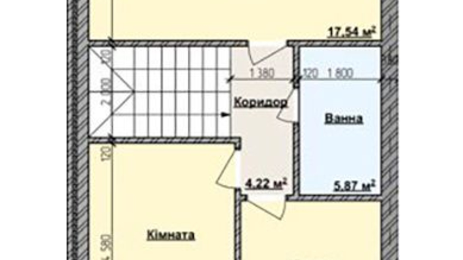 Планировка 3-комнатной квартиры в Таунхаус Vygovskii Village 130 м², фото 496202