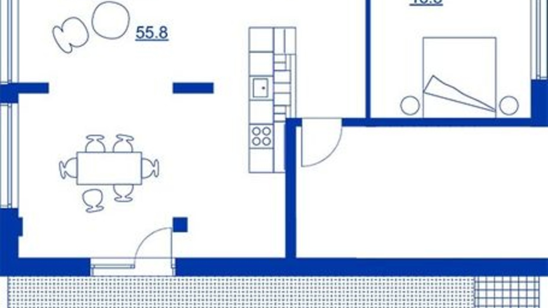 Планировка 4-комнатной квартиры в Жилой район Rybalsky 182.6 м², фото 498371