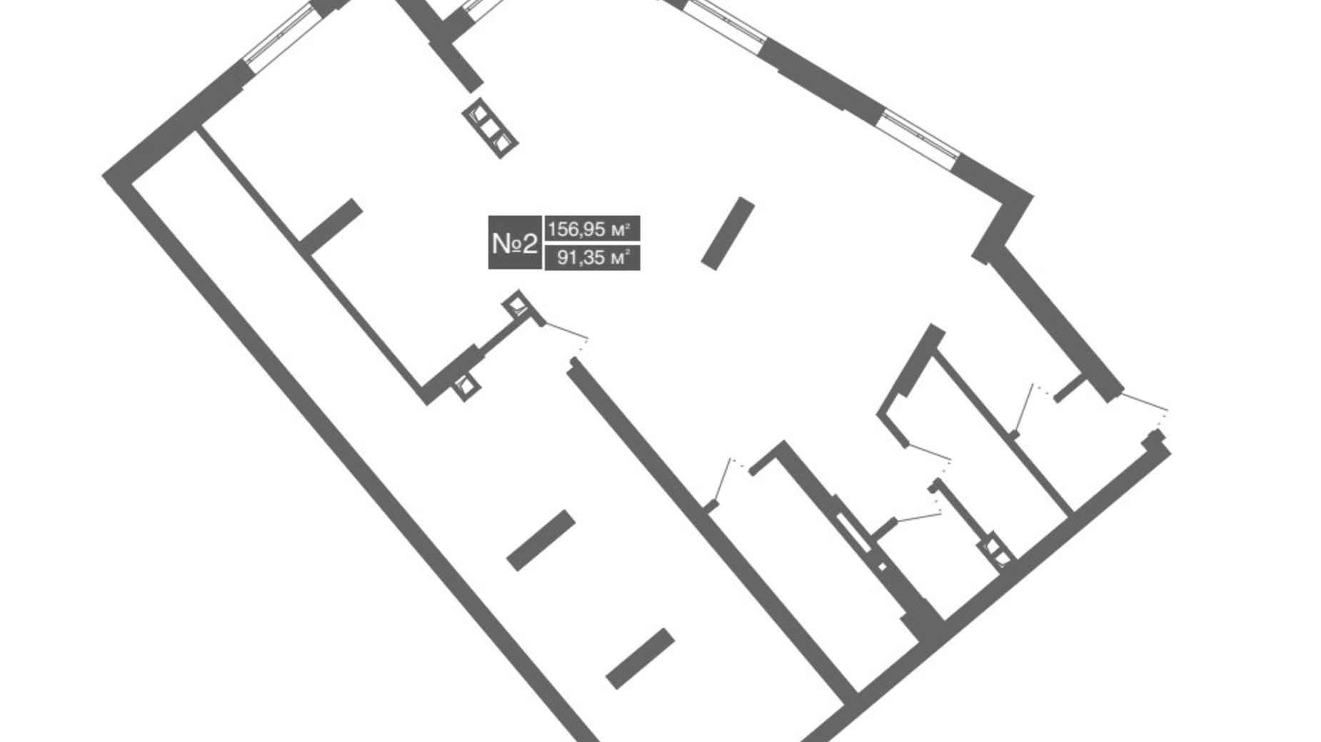 Планування торгової площі в ЖК Family & Friends 156.95 м², фото 498909