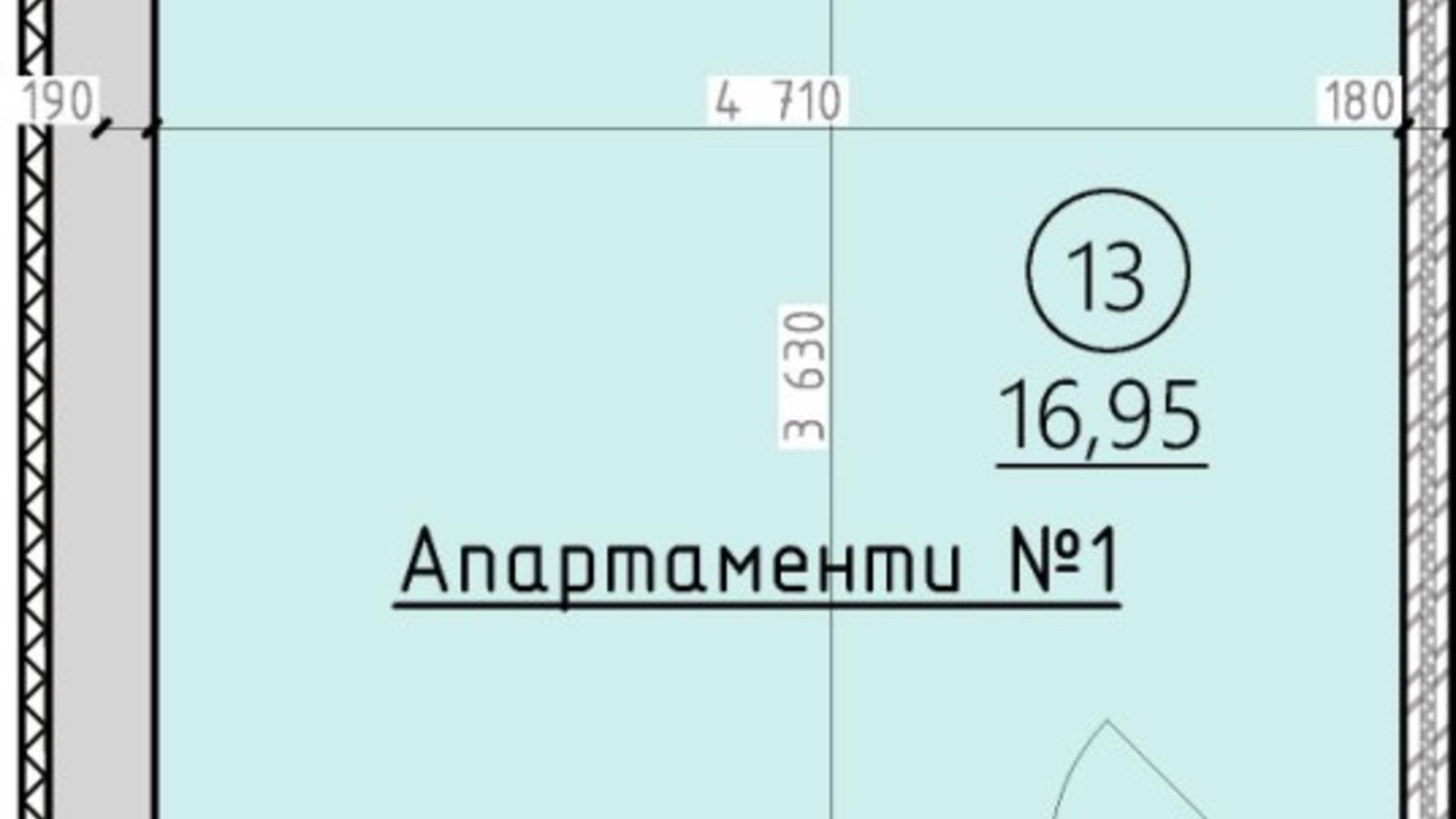 Планировка 2-комнатной квартиры в ЖК Арден Курортный 52.6 м², фото 499220