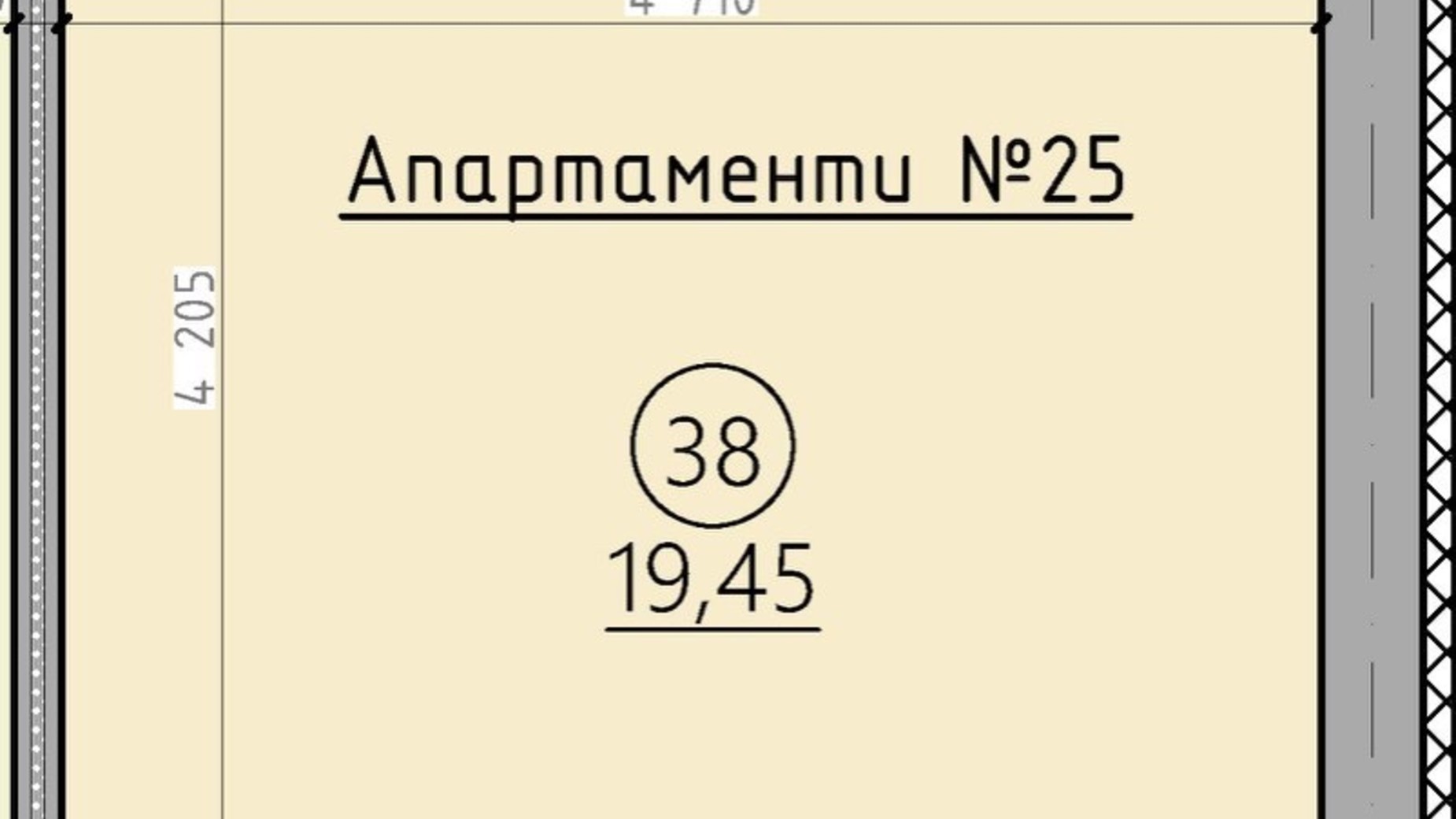 Планування 1-кімнатної квартири в ЖК Арден Курортний 42.6 м², фото 499221