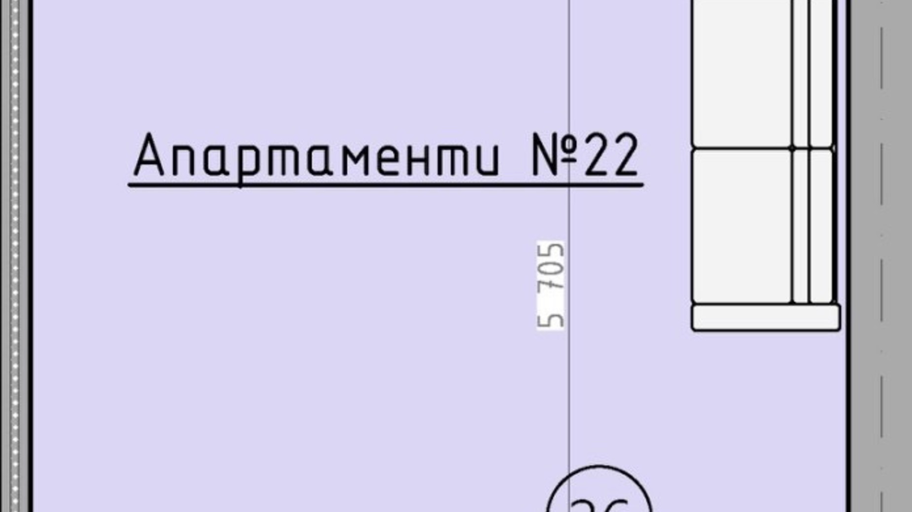 Планування 1-кімнатної квартири в ЖК Арден Курортний 47.9 м², фото 499229