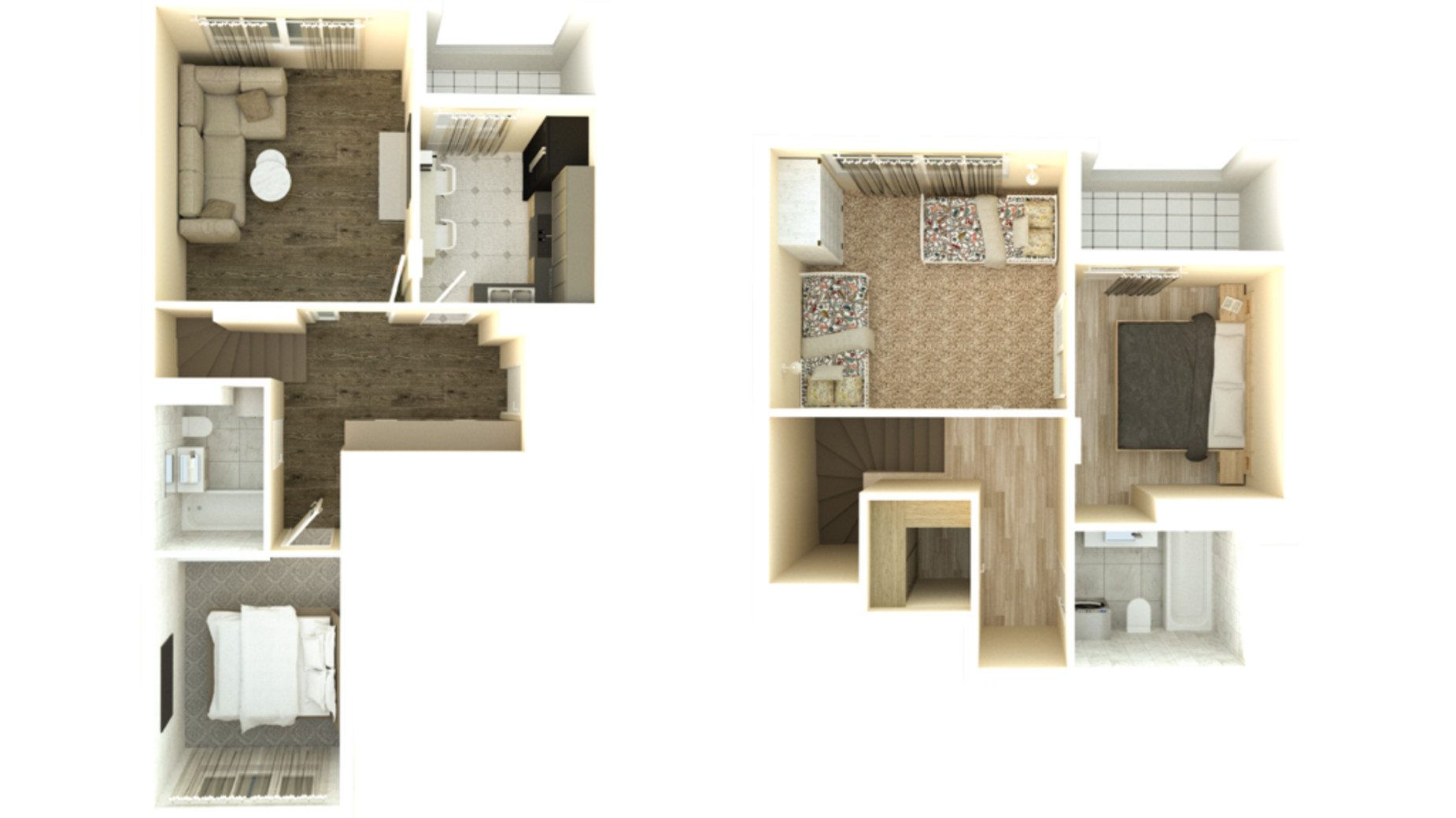 Планировка много­уровневой квартиры в ЖК Orange Park 92.97 м², фото 500334