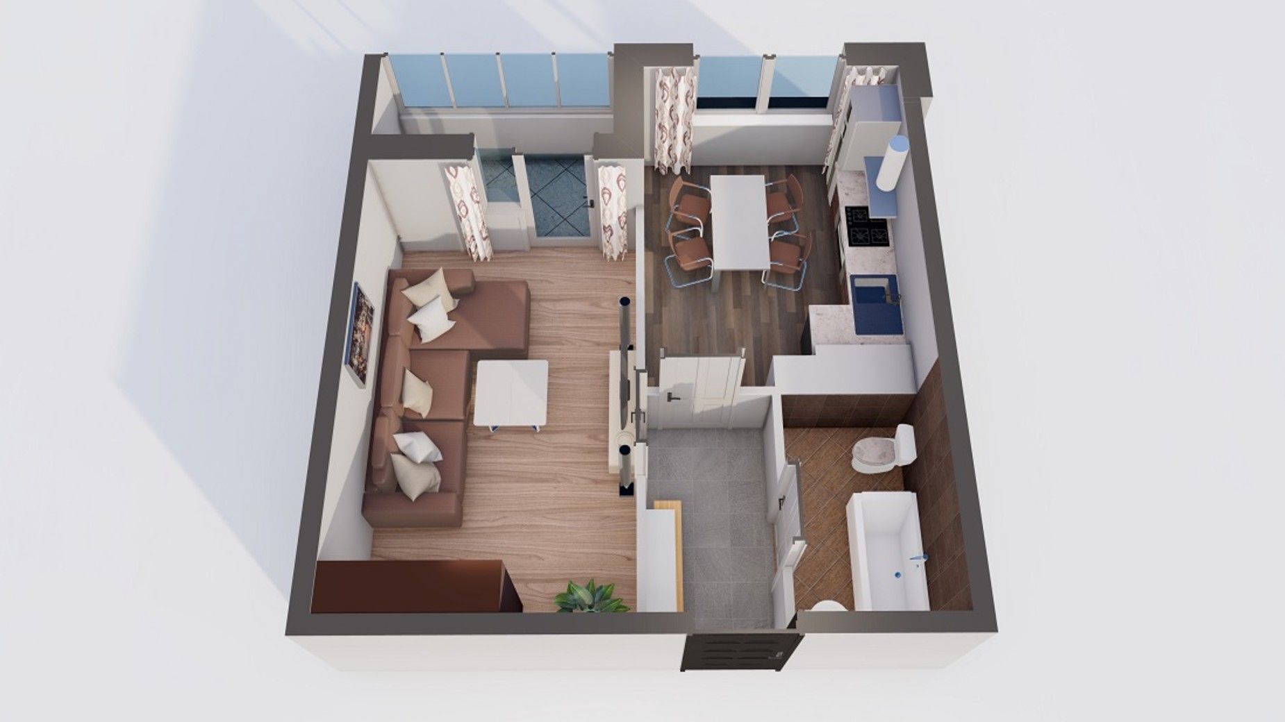 Планування 1-кімнатної квартири в ЖК Orange Park 34.62 м², фото 500350