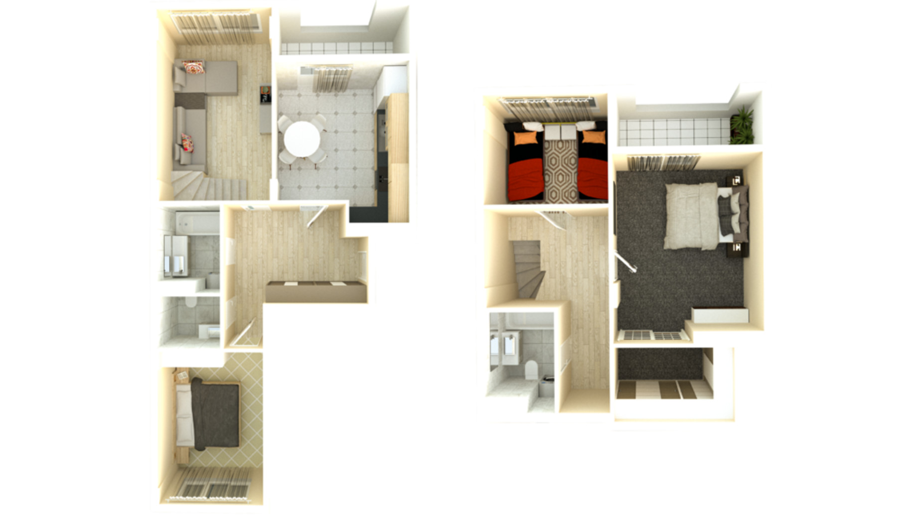 Планування багато­рівневої квартири в ЖК Orange Park 109.62 м², фото 500371