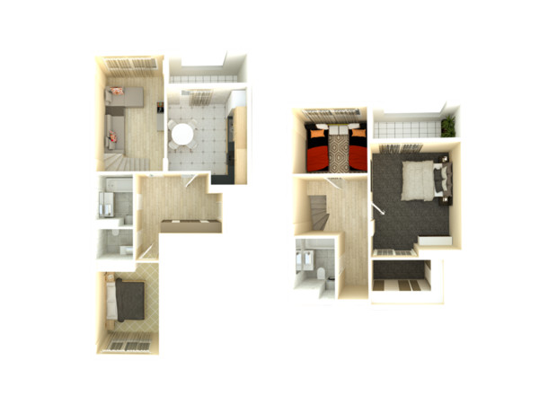 ЖК Orange Park: планировка 4-комнатной квартиры 110.42 м²