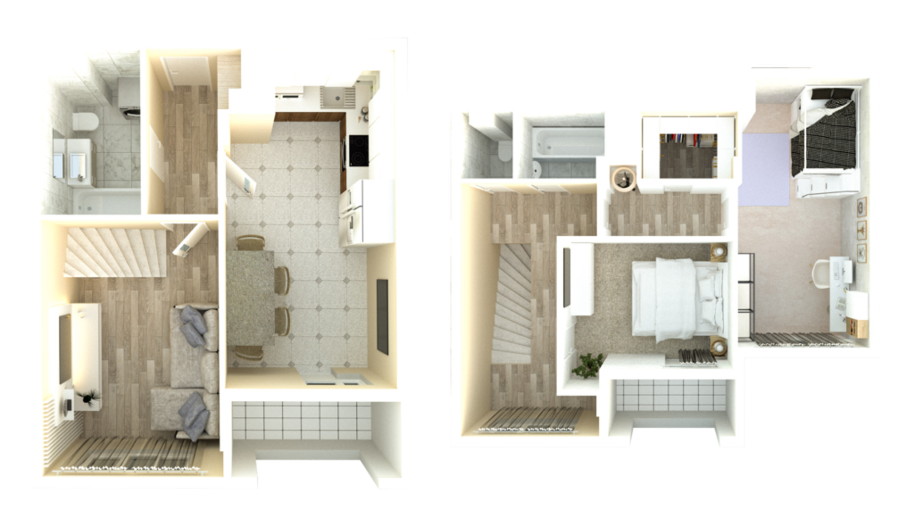 Планування багато­рівневої квартири в ЖК Orange Park 95.59 м², фото 500374