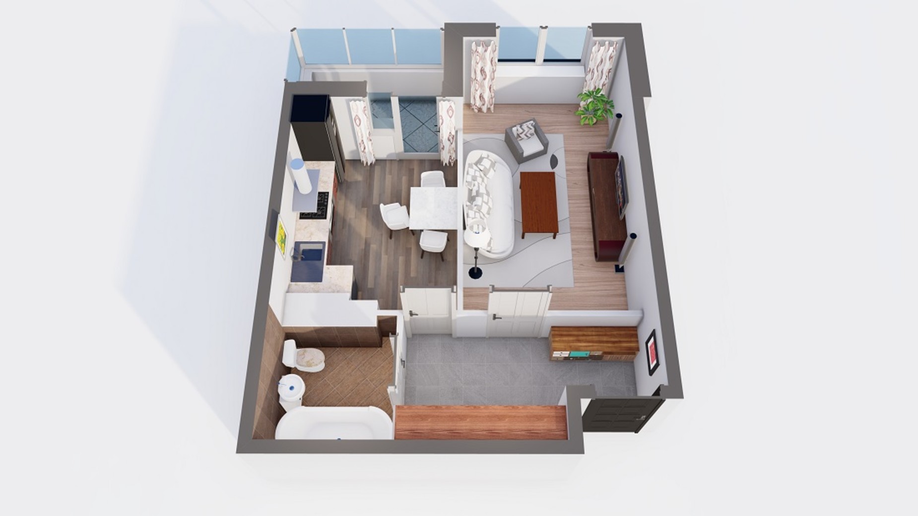 Планировка 1-комнатной квартиры в ЖК Orange Park 39.29 м², фото 500391
