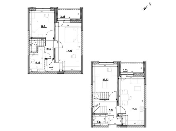 ЖК Ok'Land: планировка 3-комнатной квартиры 83.64 м²