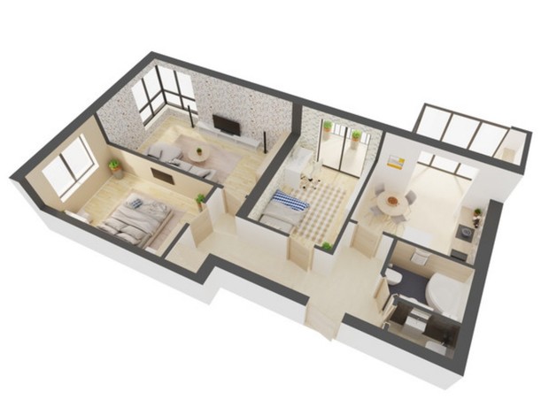 ЖК Італійський: планування 3-кімнатної квартири 79 м²