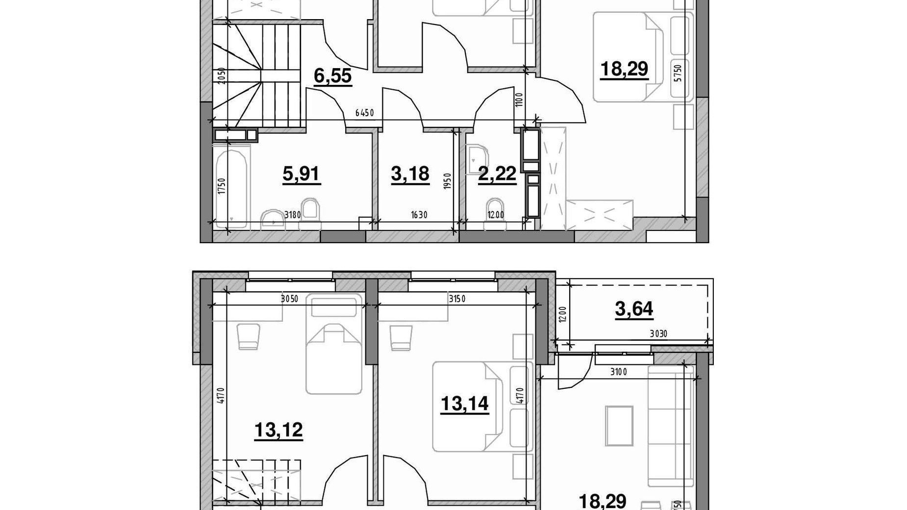 Планування 5-кімнатної квартири в ЖК Ok'Land 130.4 м², фото 503006