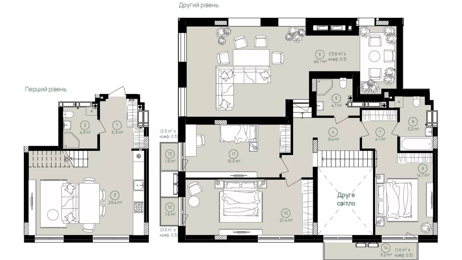 Планировка 3-комнатной квартиры в ЖК Дом на Вавиловых 131.3 м², фото 503758