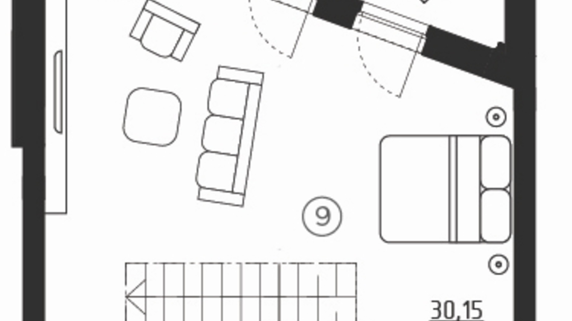 Планування таунхауса в Таунхаус Parktown 129.79 м², фото 504673