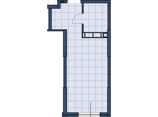 ЖК 4U: планировка 1-комнатной квартиры 24.26 м²