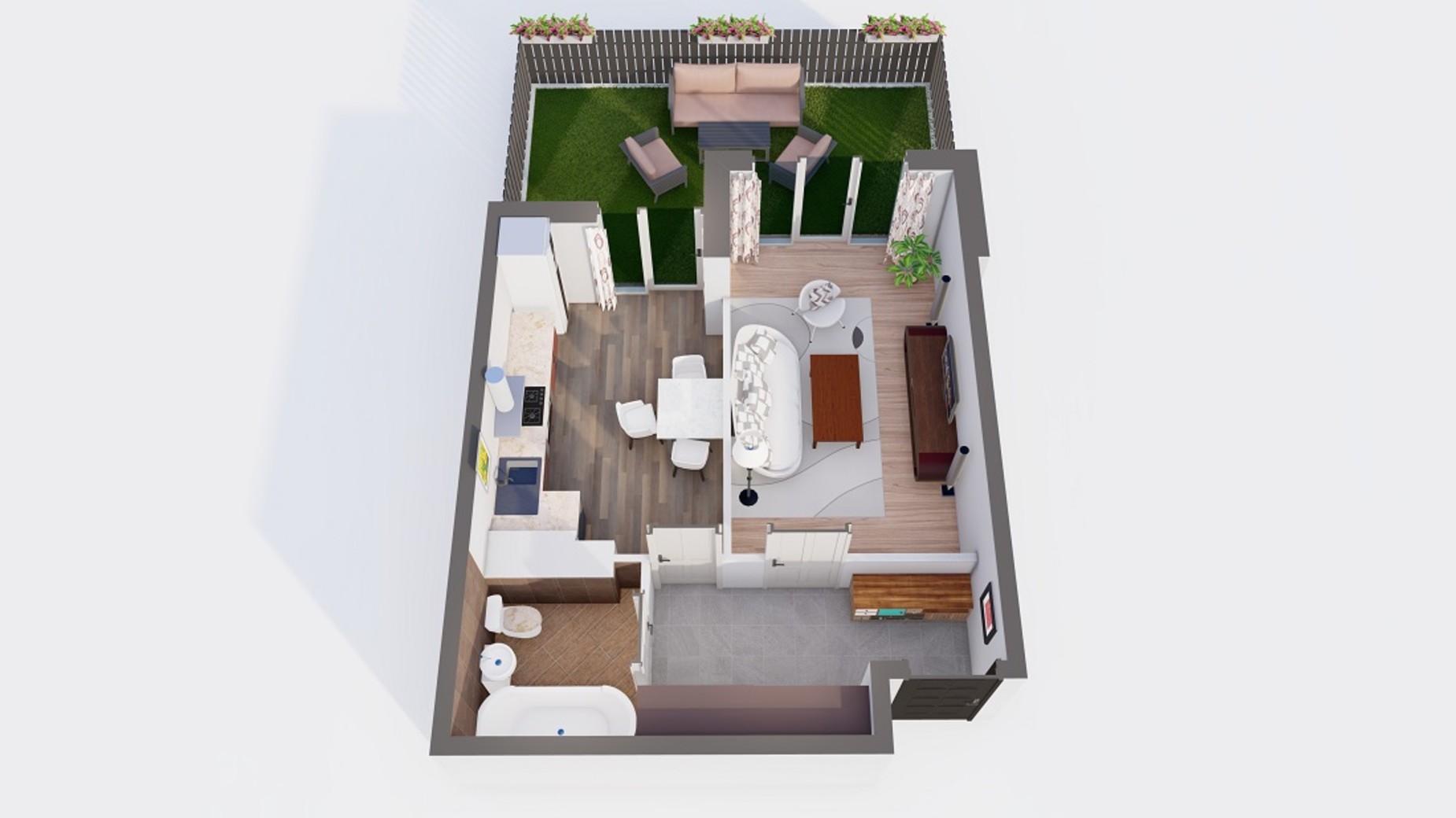 Планировка 1-комнатной квартиры в ЖК Orange Park 45.25 м², фото 505394