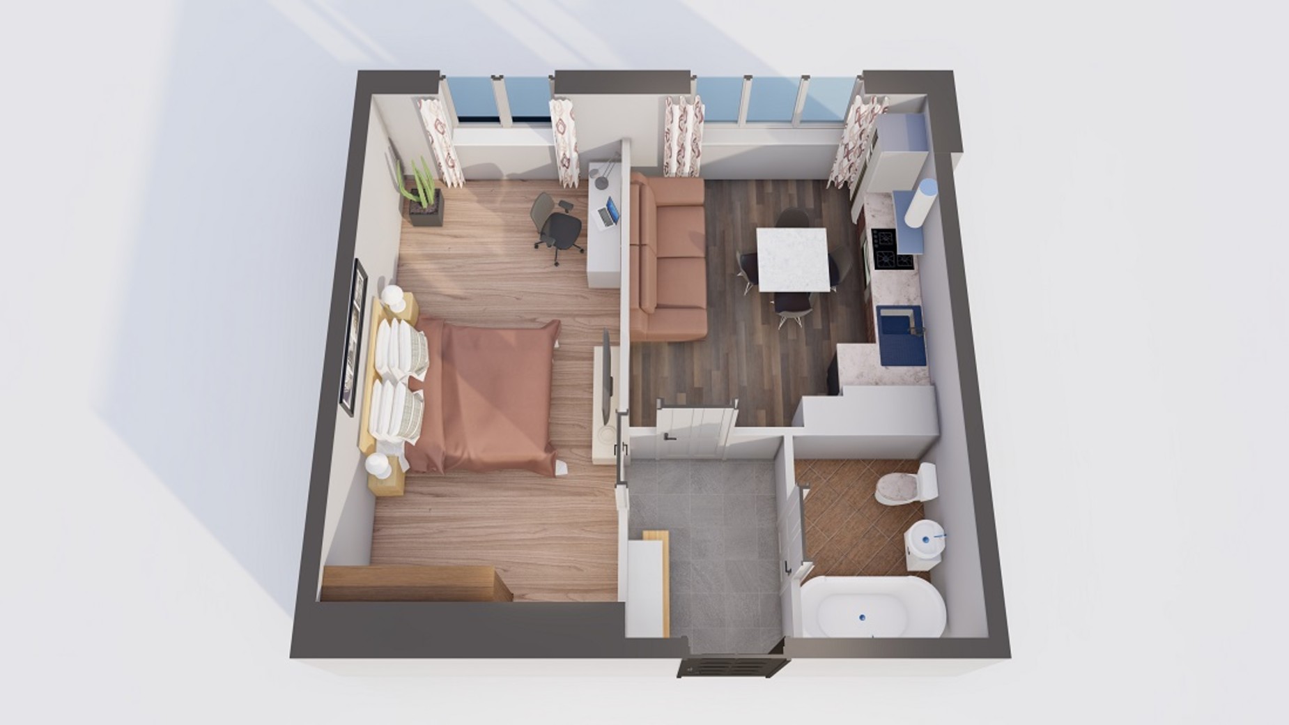Планування 1-кімнатної квартири в ЖК Orange Park 39.28 м², фото 505398