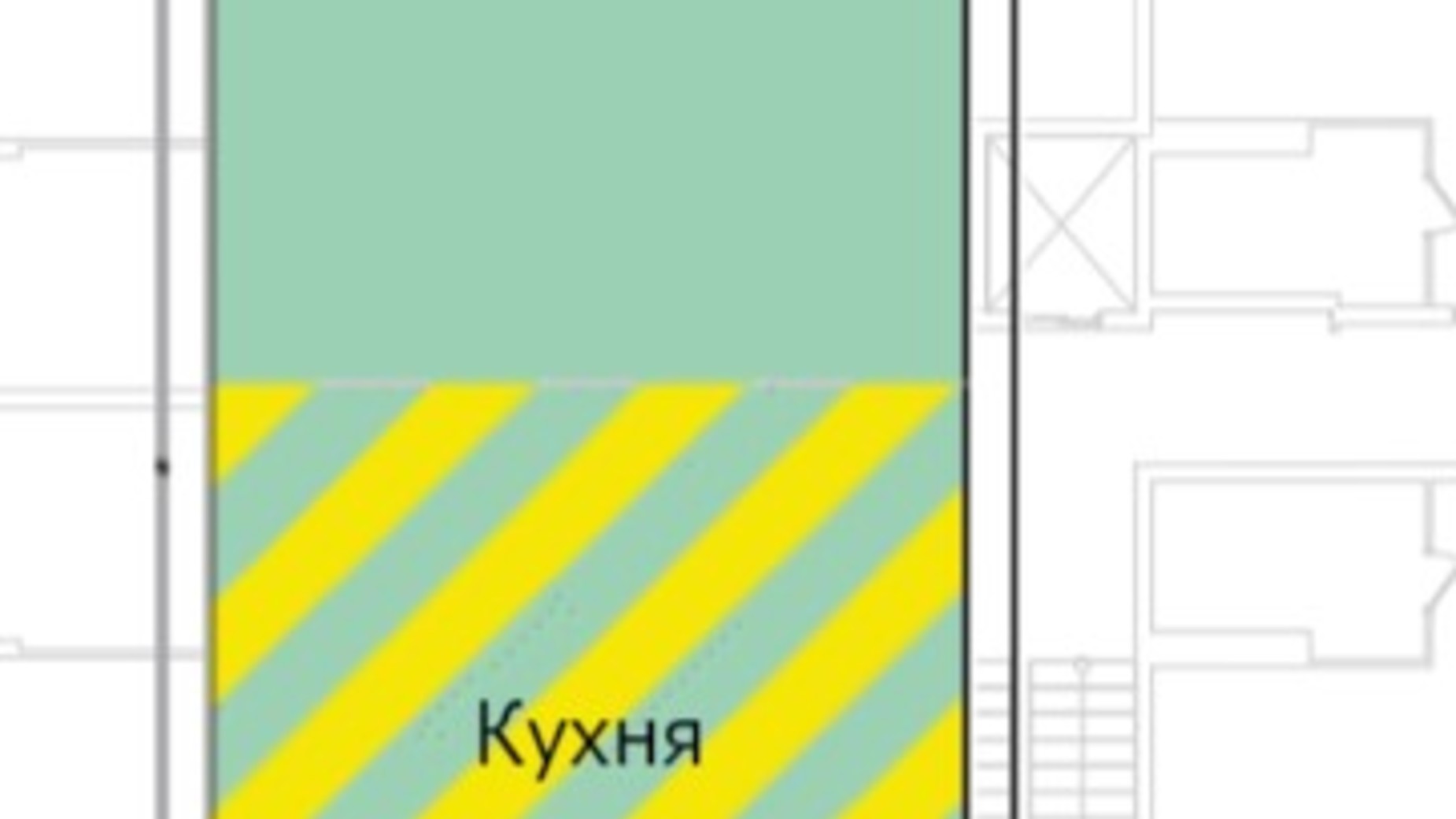 Планування квартири студії в ЖК Київський 32.1 м², фото 505750