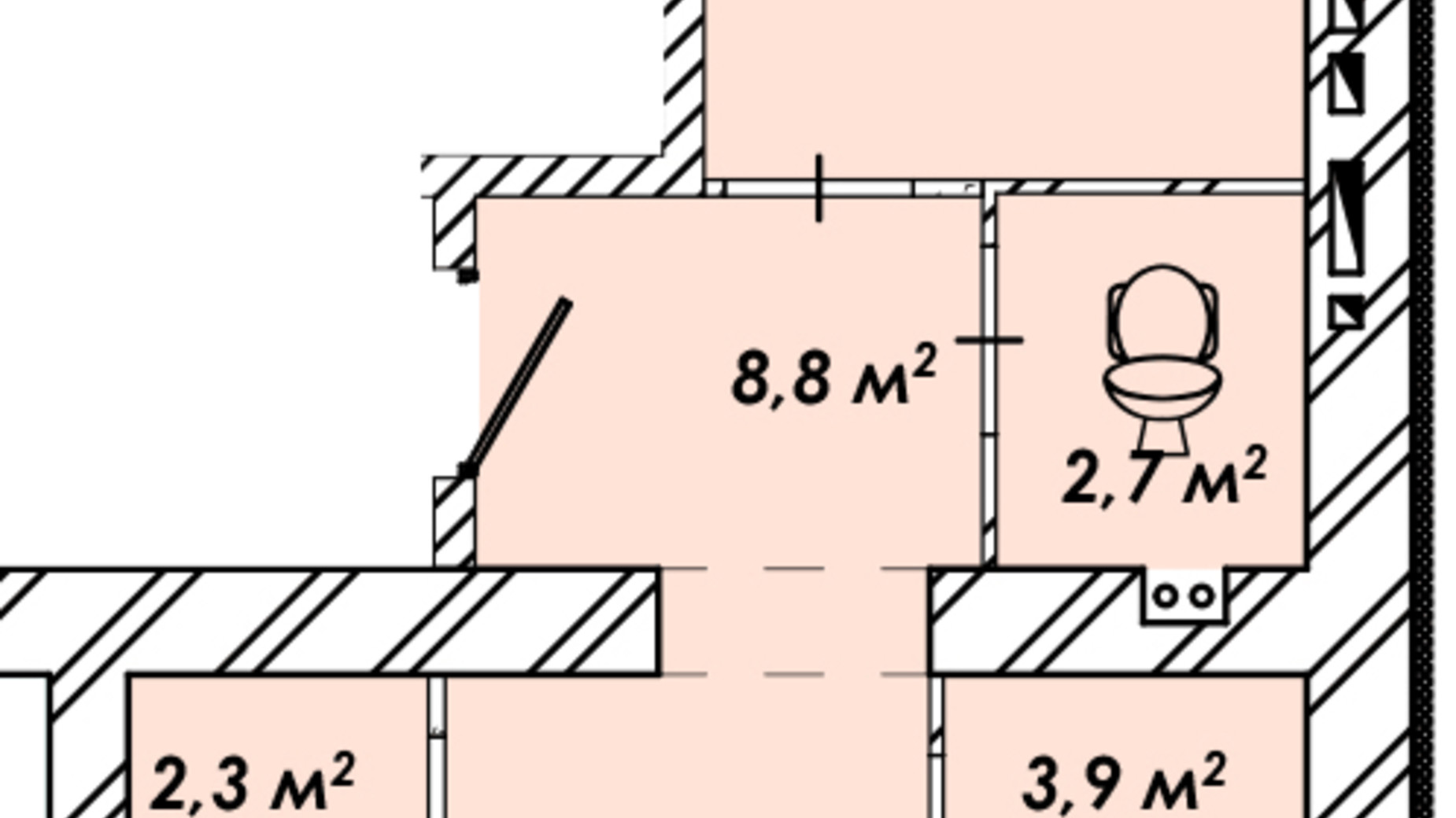 Планировка 1-комнатной квартиры в ЖК Родной дом 61.1 м², фото 506957