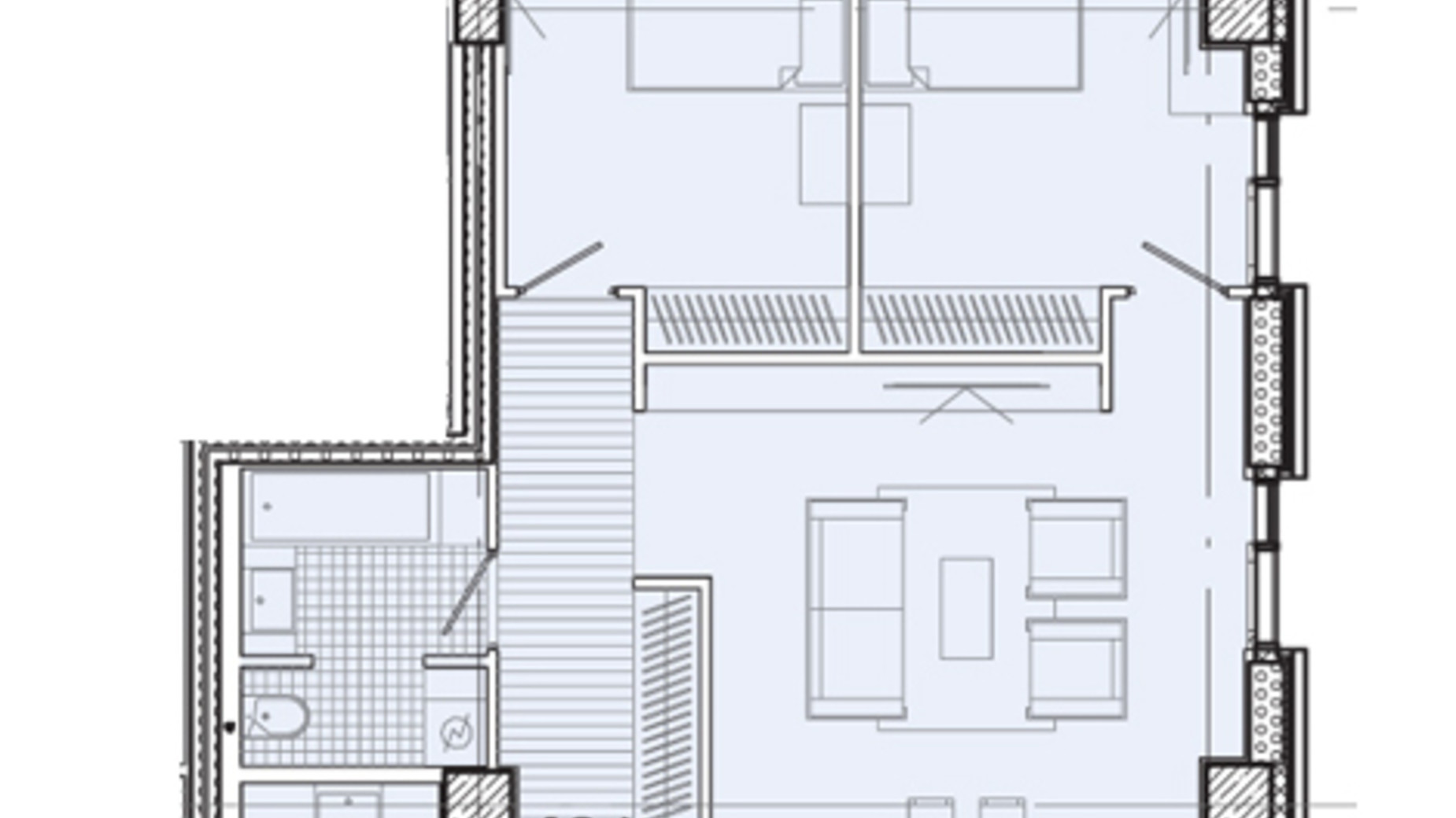 Планування 3-кімнатної квартири в БФК Ermolaev Center 95.79 м², фото 507661