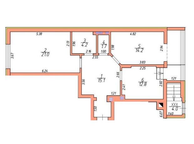 ЖК Престижный: планировка 2-комнатной квартиры 72.7 м²