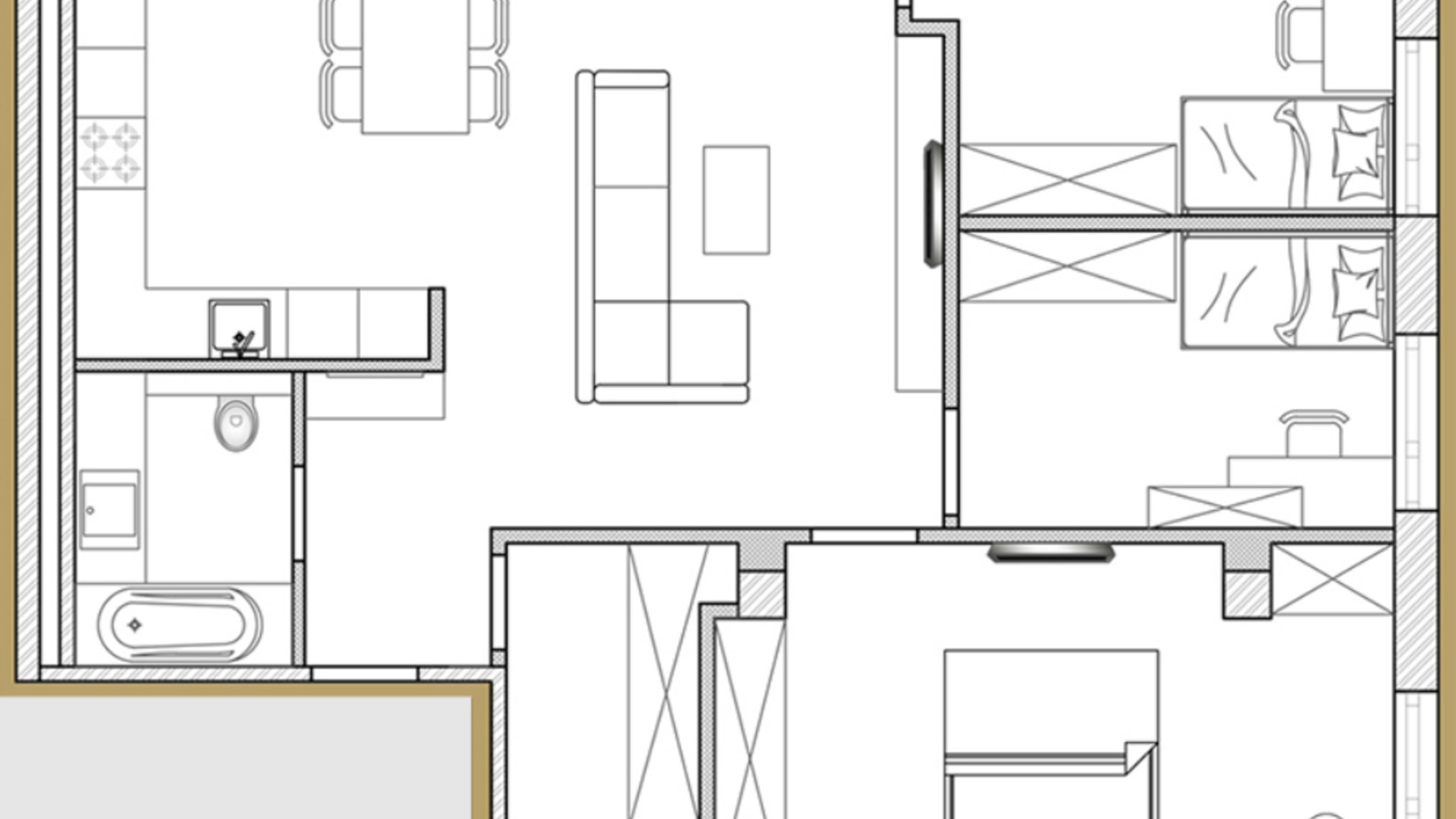 Планировка 3-комнатной квартиры в ЖК Premier Park 77.93 м², фото 510705
