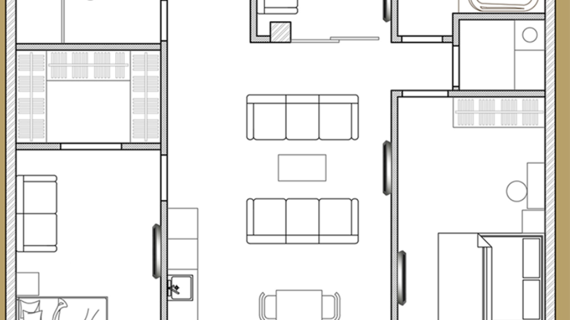 Планування 3-кімнатної квартири в ЖК Premier Park 102.36 м², фото 510713