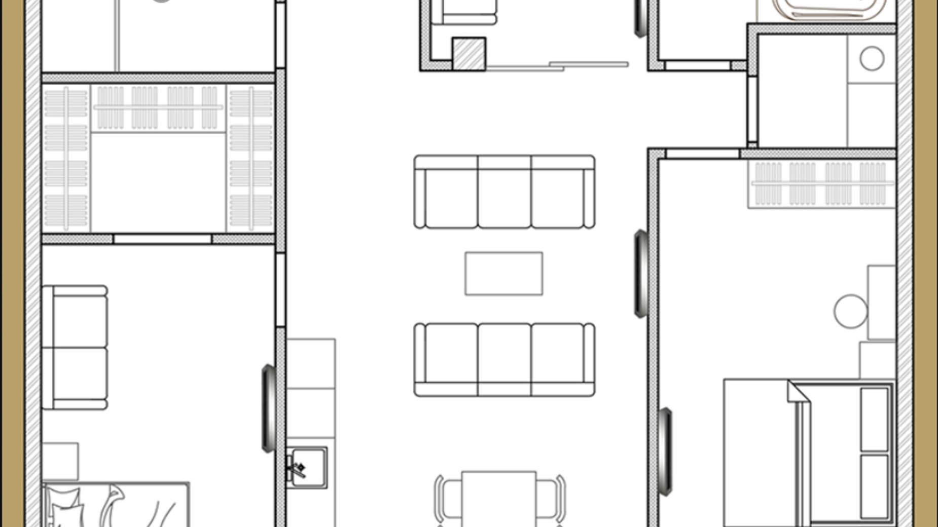 Планування 3-кімнатної квартири в ЖК Premier Park 104.8 м², фото 510715