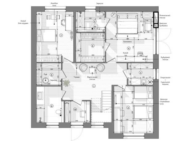 КМ Sherwood: планування 4-кімнатної квартири 220 м²