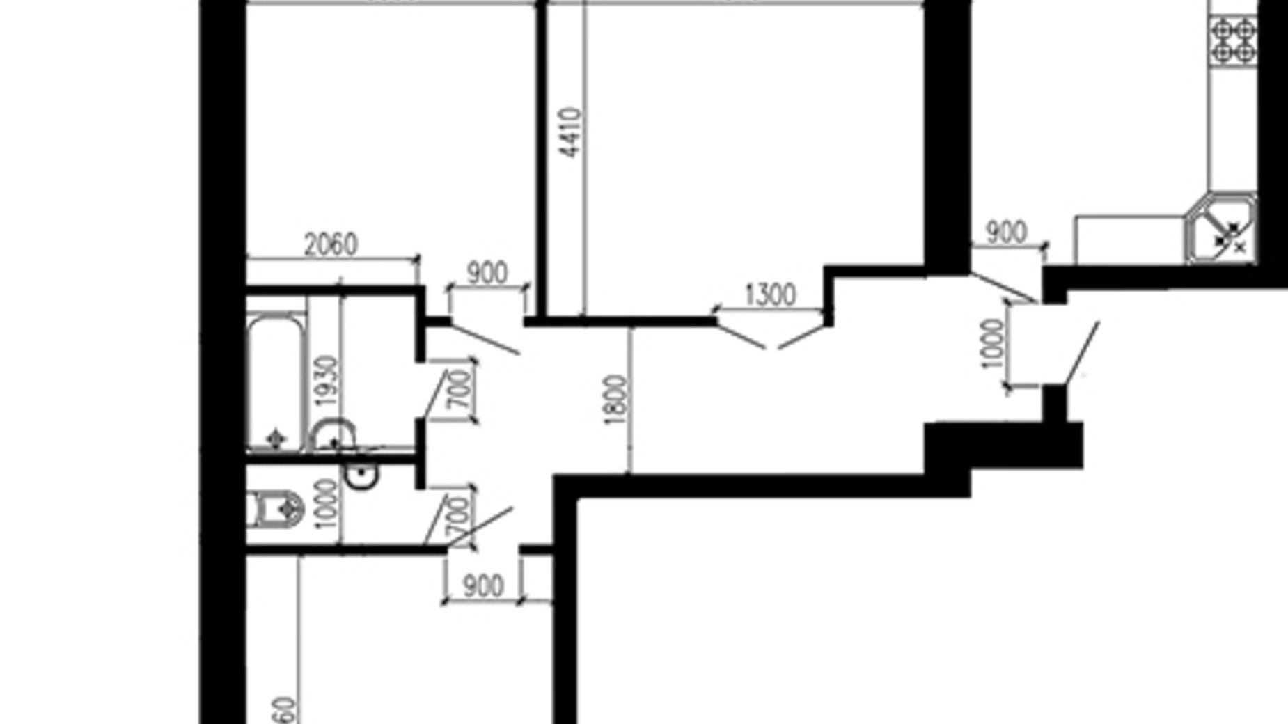 Планировка 3-комнатной квартиры в ЖК Острозький 87.69 м², фото 514066