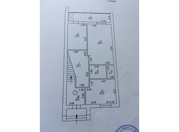 ЖК Петровский дворик: планування 3-кімнатної квартири 95 м²