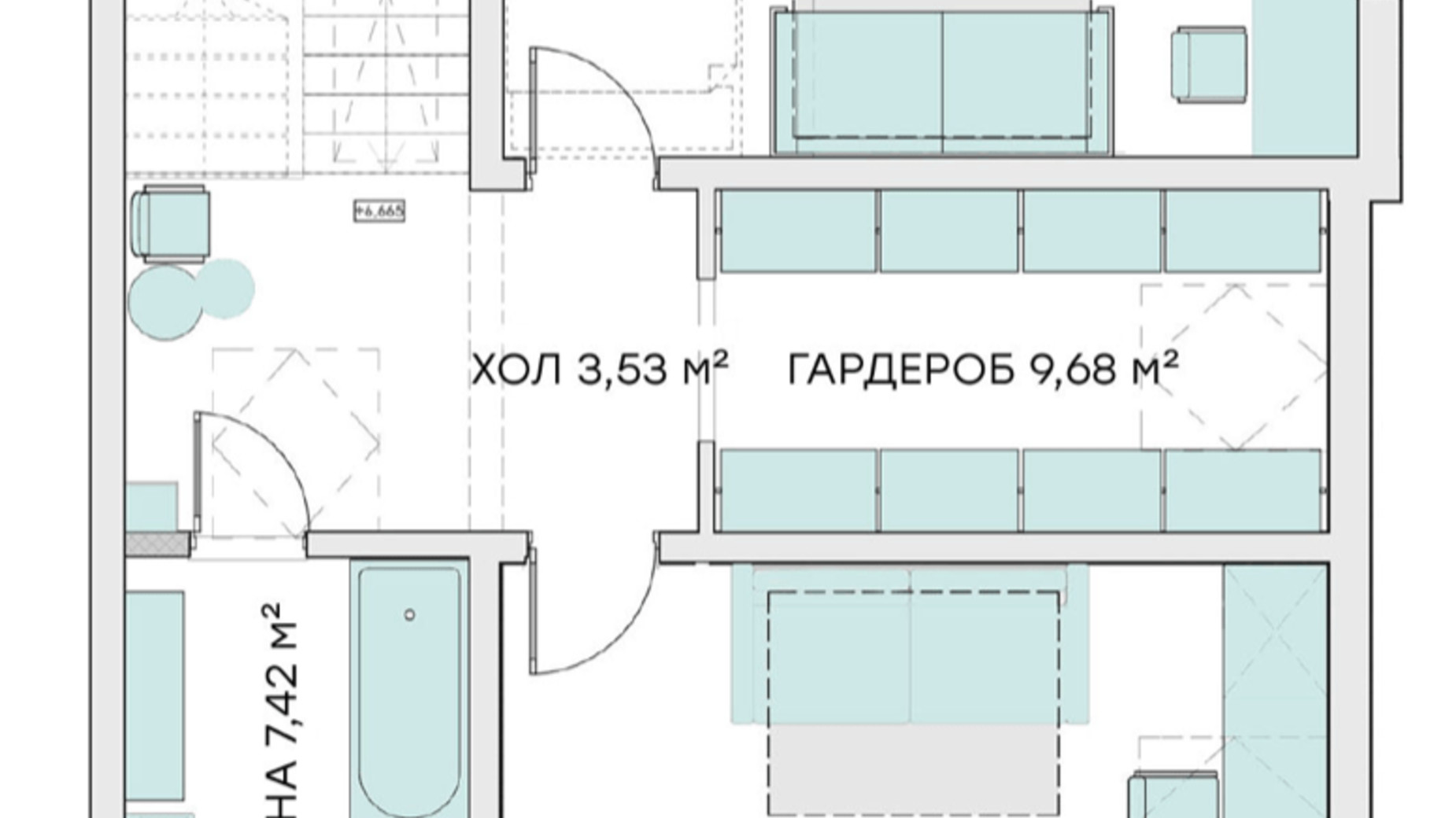 Планировка квадрекса в Квадрекс QDRO-terraced house 244 м², фото 514199