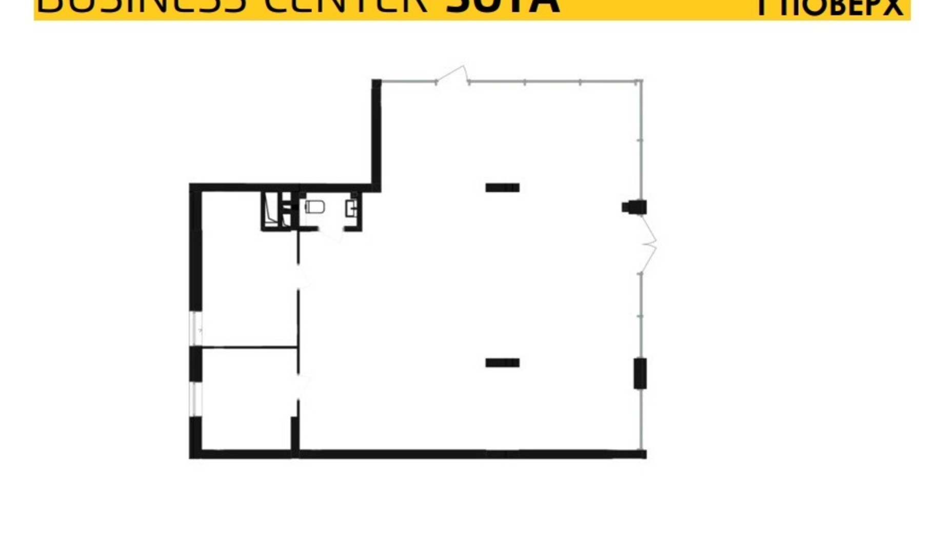 Планировка помещения в БЦ Sota Centre 122.18 м², фото 514719