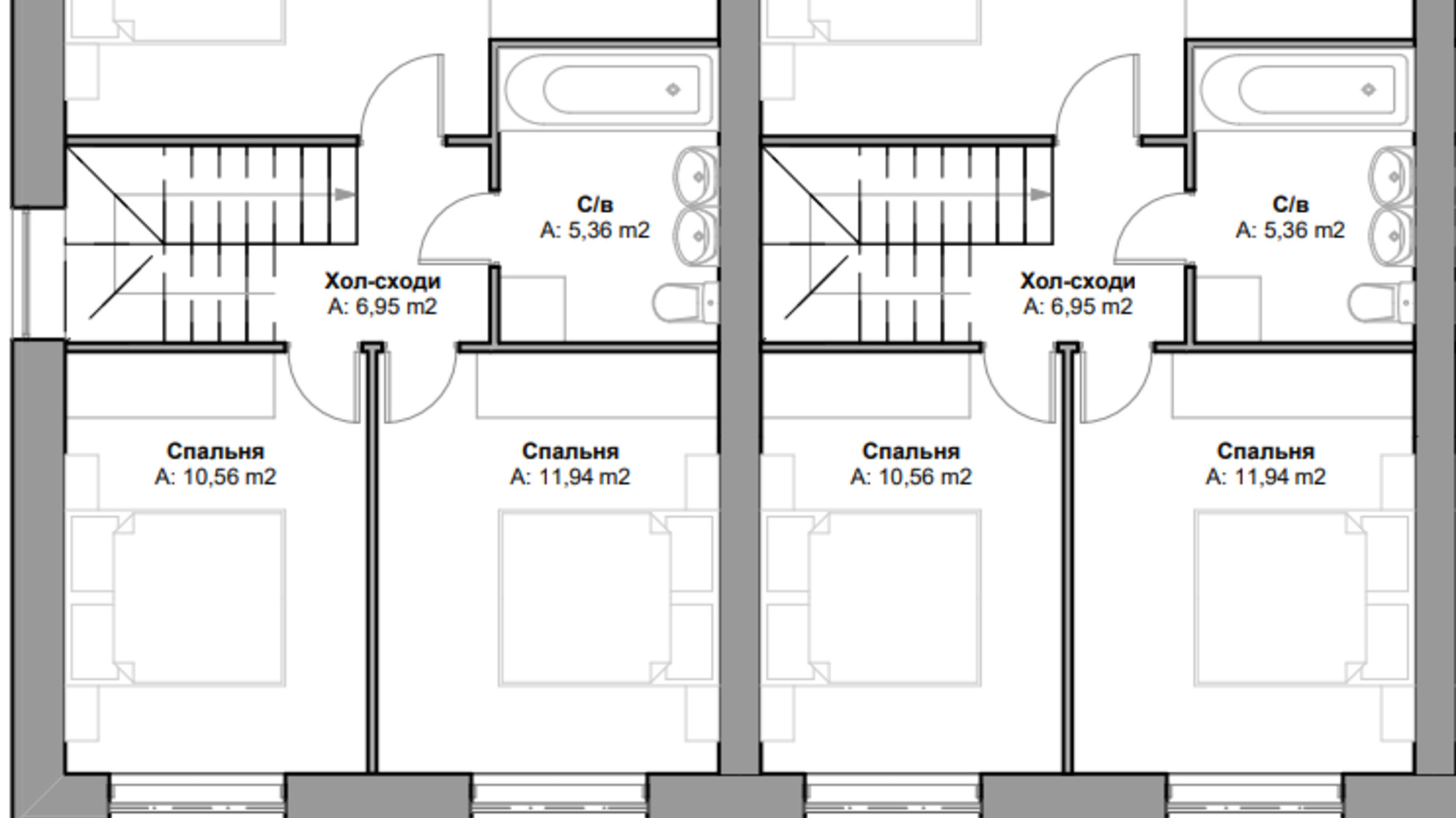 Планування таунхауса в КМ Brooklyn 2 101.66 м², фото 515813