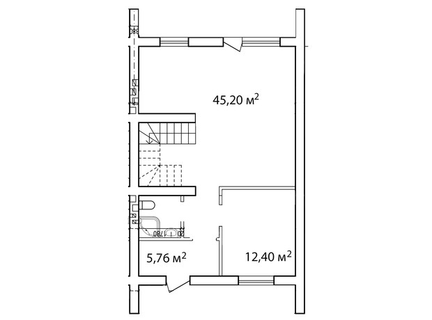 Таунхаус Timber House: планировка 5-комнатной квартиры 120 м²