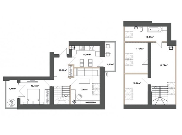 ЖК Park Residence: планування 4-кімнатної квартири 104.19 м²